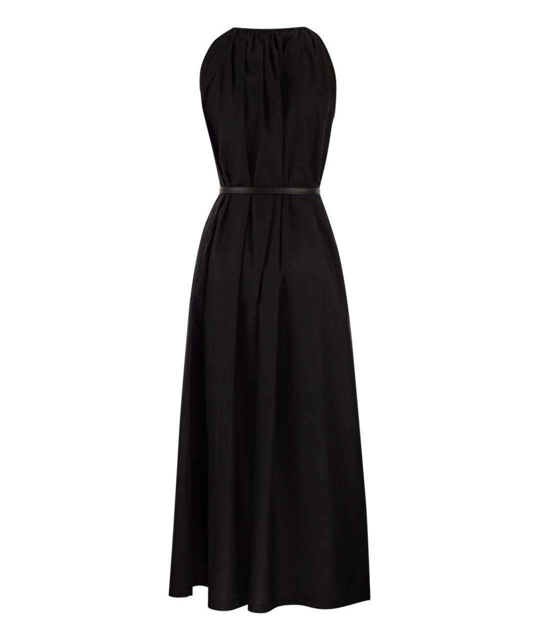 MAX MARA Черное хлопковое повседневное платье, фото 2