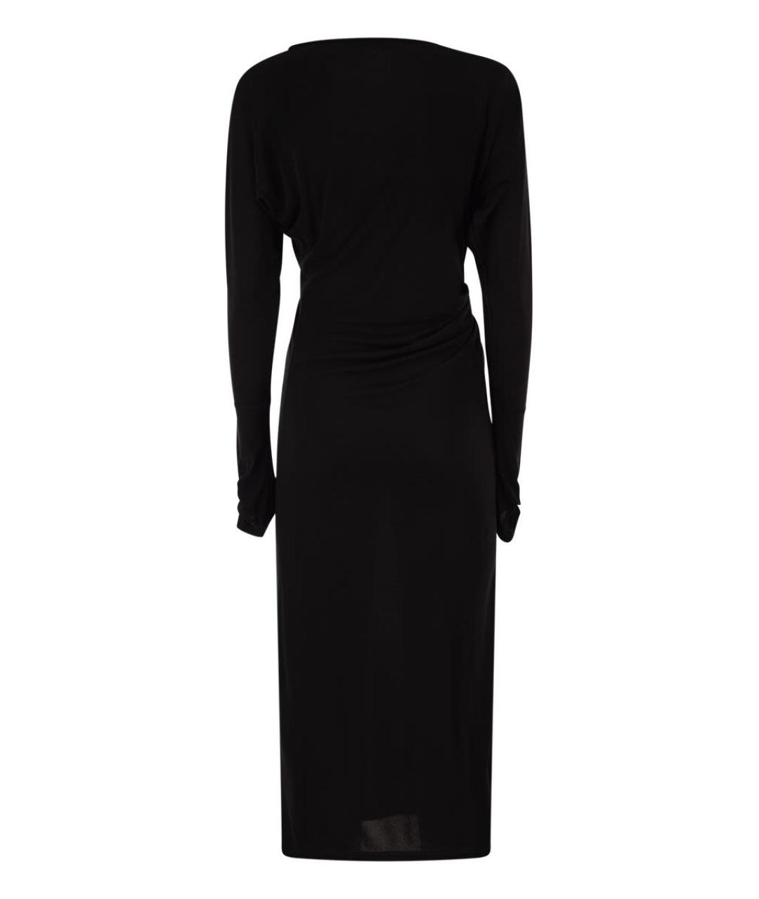 MAX MARA Черное вискозное повседневное платье, фото 2