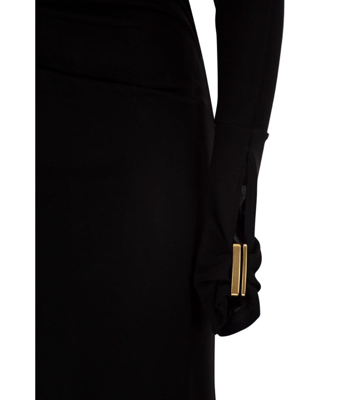 MAX MARA Черное вискозное повседневное платье, фото 4