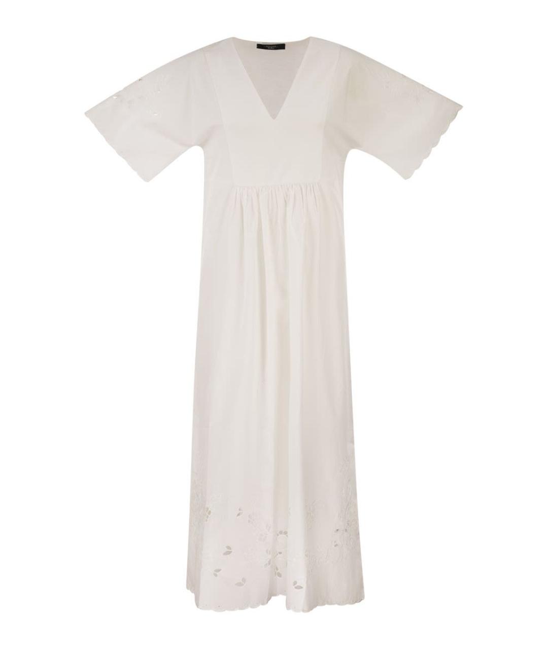 WEEKEND MAX MARA Белое хлопковое повседневное платье, фото 1