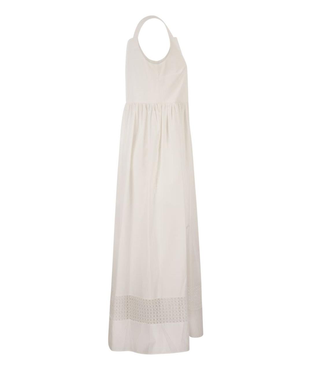 WEEKEND MAX MARA Белое хлопковое повседневное платье, фото 3