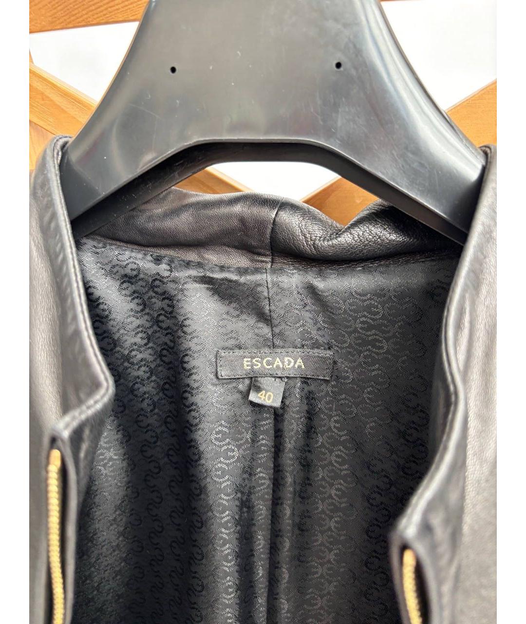 ESCADA Черная кожаная куртка, фото 3