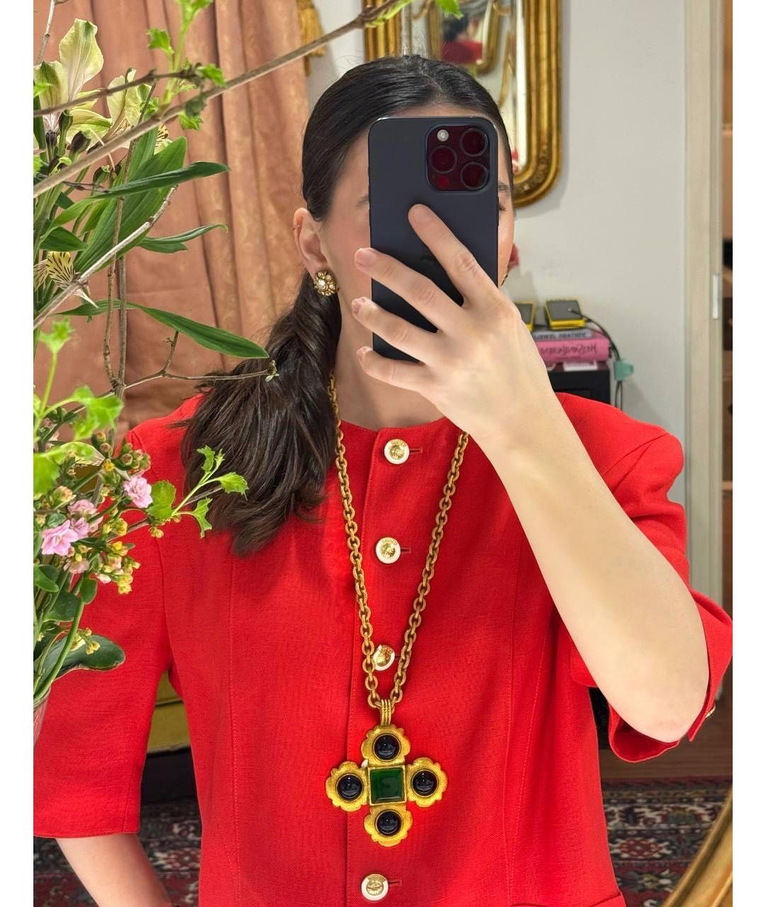 CHANEL Золотое позолоченное колье, фото 7