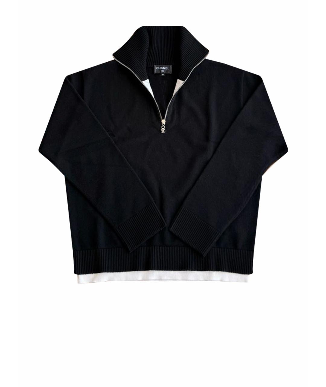 CHANEL Черный кашемировый джемпер / свитер, фото 1