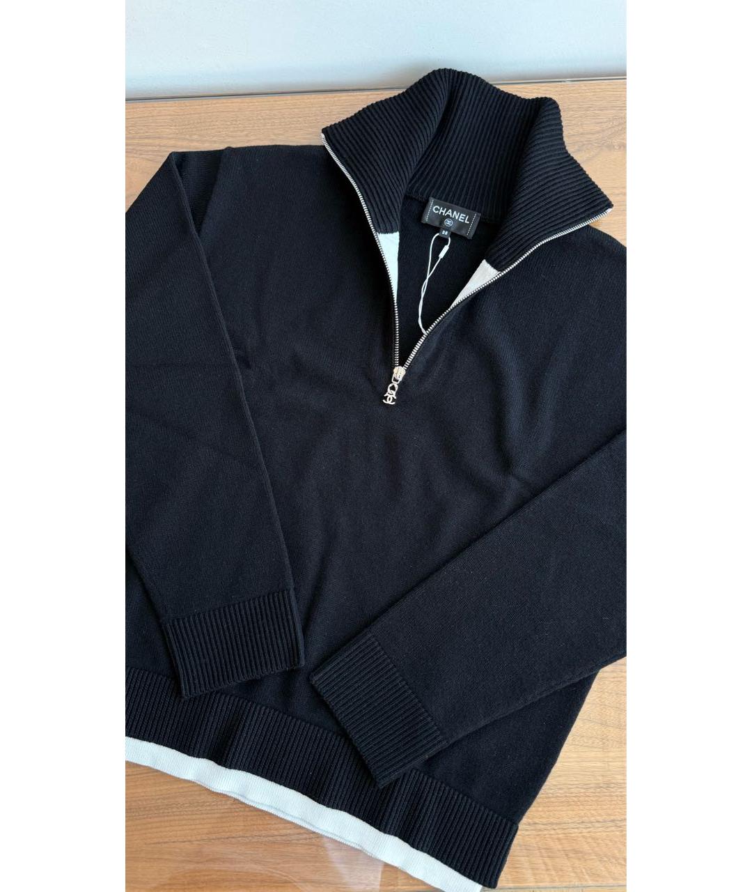 CHANEL Черный кашемировый джемпер / свитер, фото 2