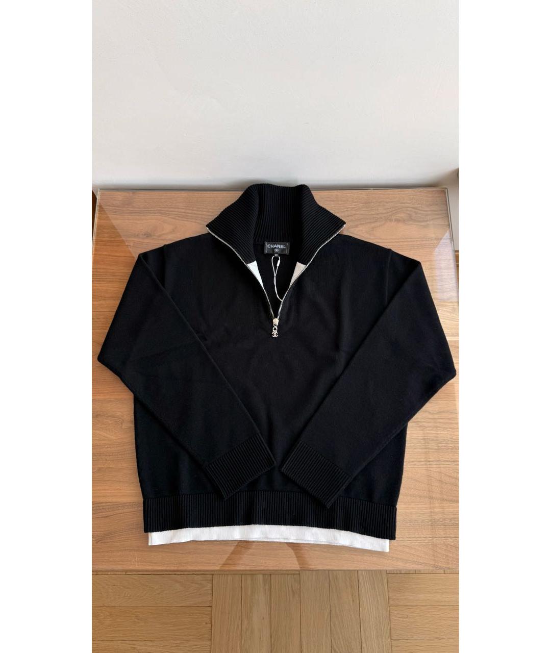 CHANEL Черный кашемировый джемпер / свитер, фото 4