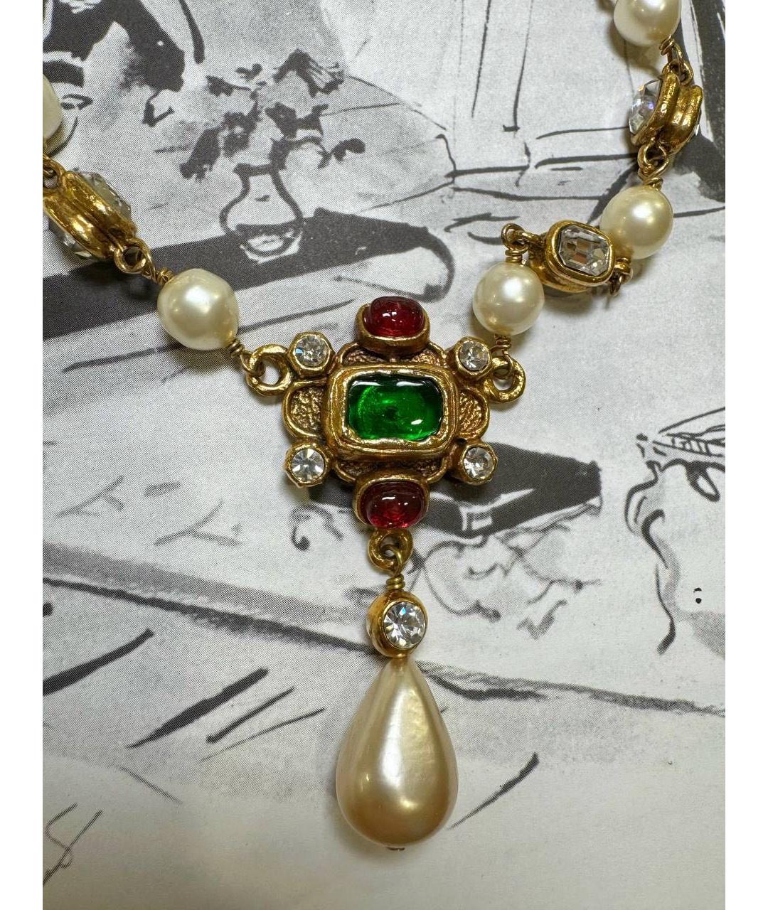 CHANEL Золотое металлическое колье, фото 2