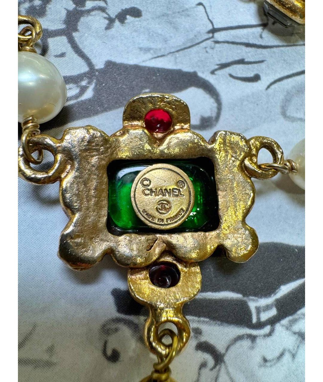 CHANEL Золотое металлическое колье, фото 4