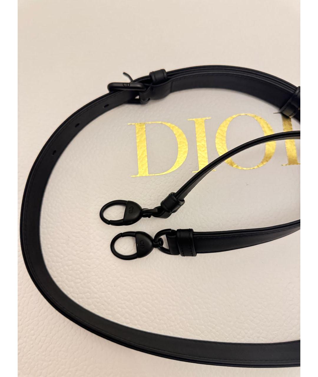 CHRISTIAN DIOR Черная кожаная сумка с короткими ручками, фото 6