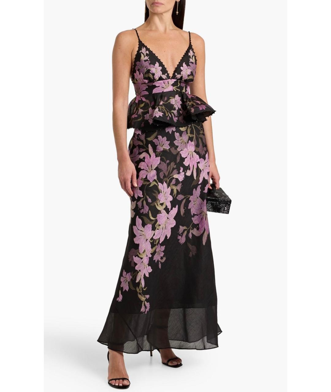 ZIMMERMANN Черное льняное вечернее платье, фото 2