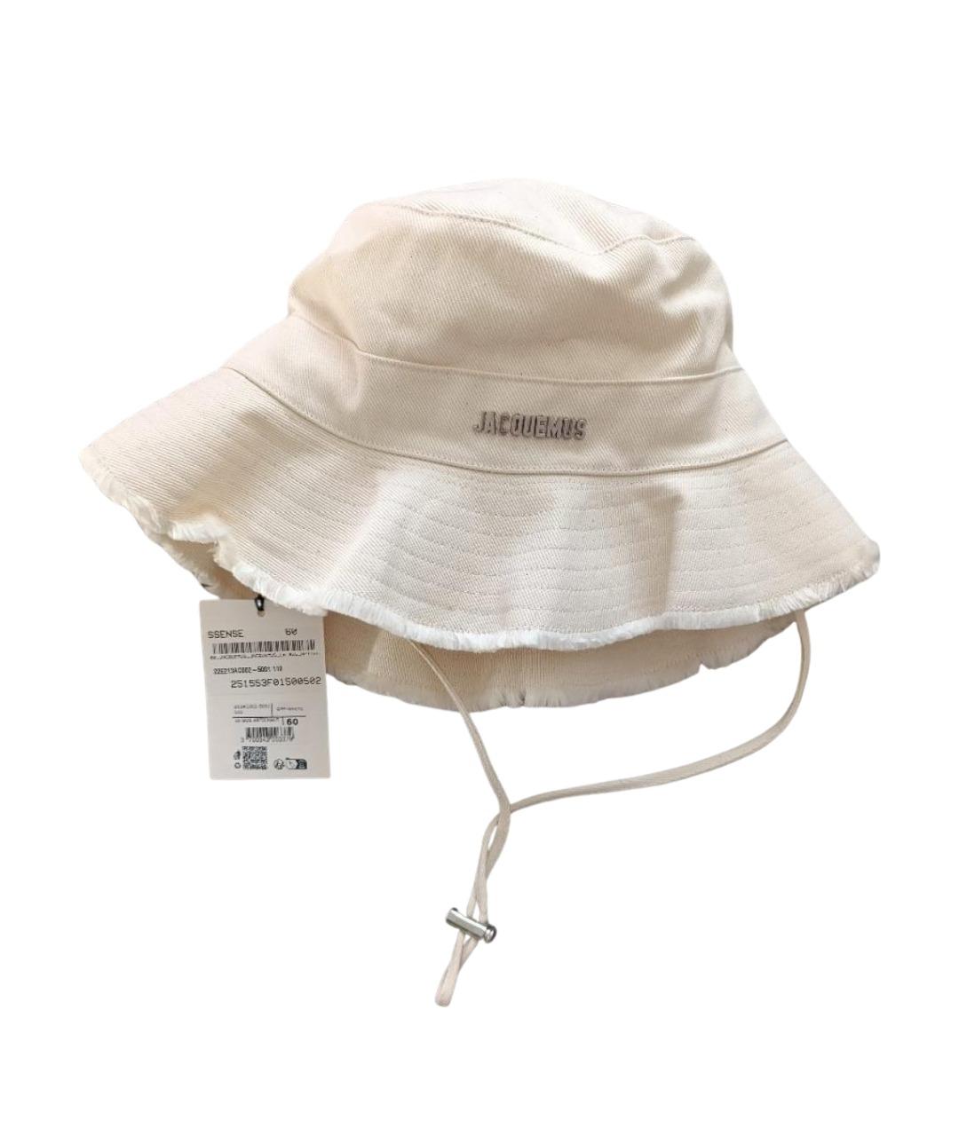 JACQUEMUS Бежевая хлопковая панама, фото 1