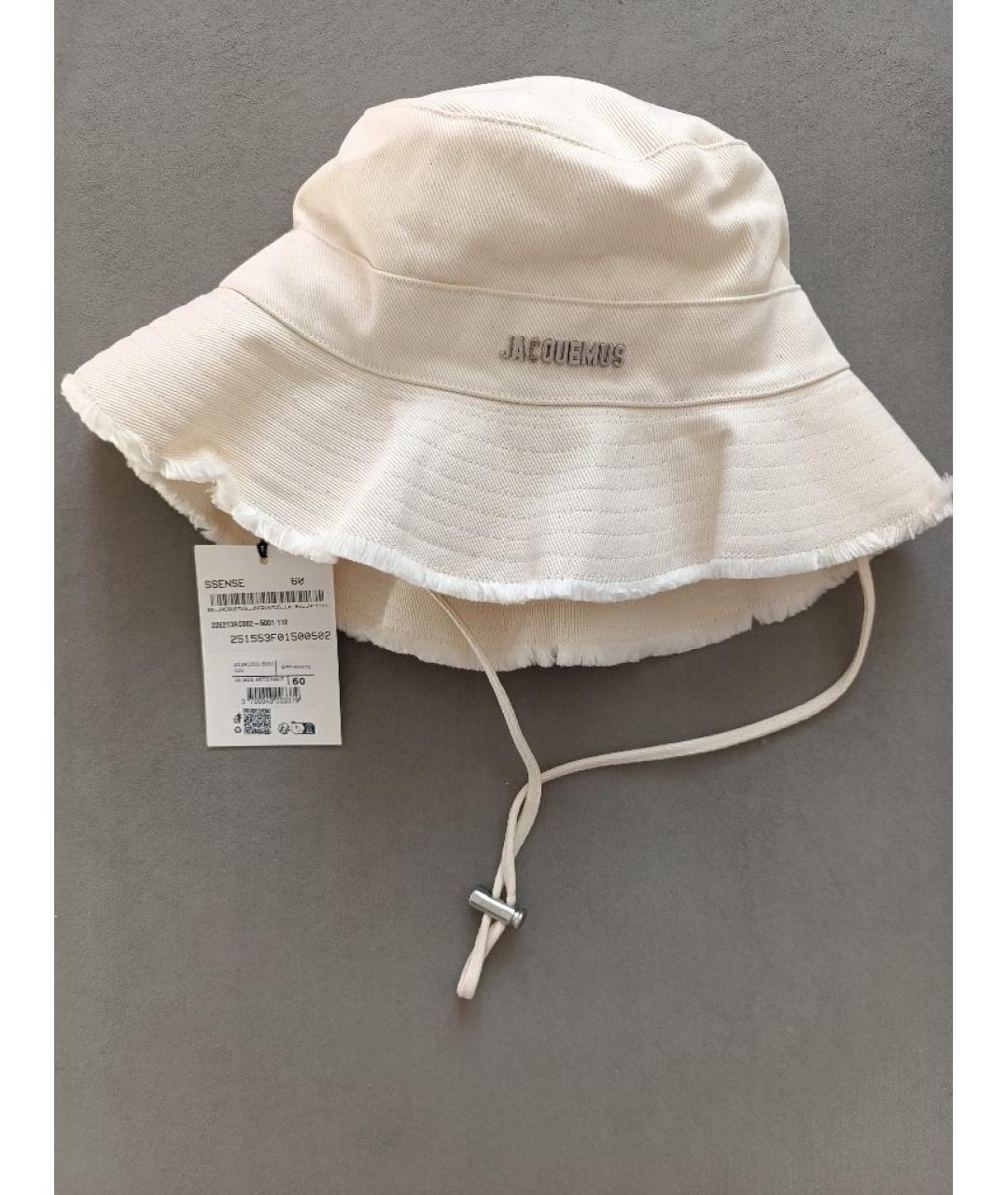 JACQUEMUS Бежевая хлопковая панама, фото 4