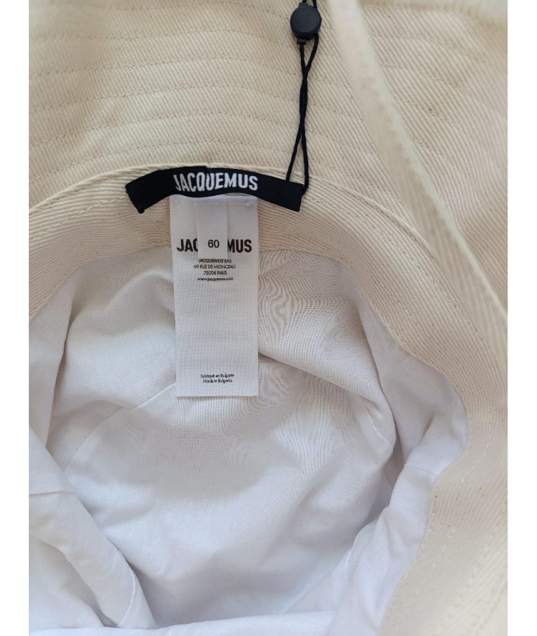 JACQUEMUS Бежевая хлопковая панама, фото 2