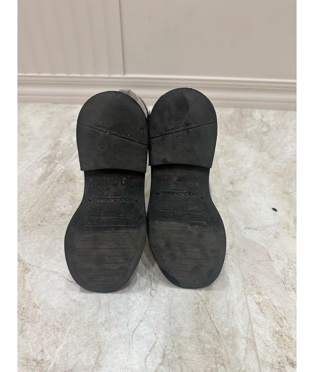 DOLCE&GABBANA Черные сапоги из лакированной кожи, фото 3