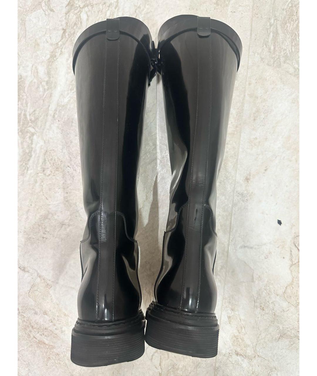 DOLCE&GABBANA Черные сапоги из лакированной кожи, фото 4