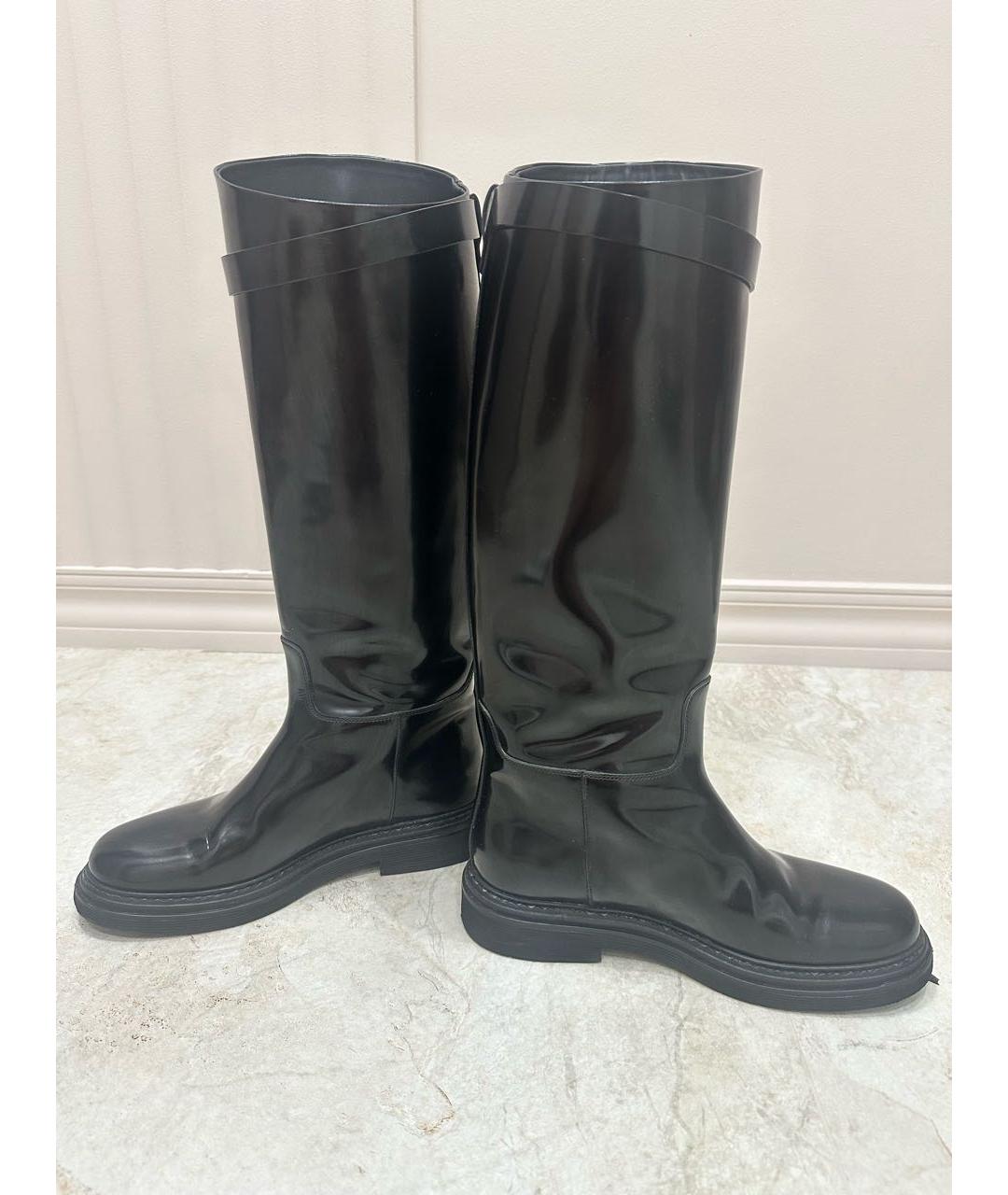 DOLCE&GABBANA Черные сапоги из лакированной кожи, фото 8