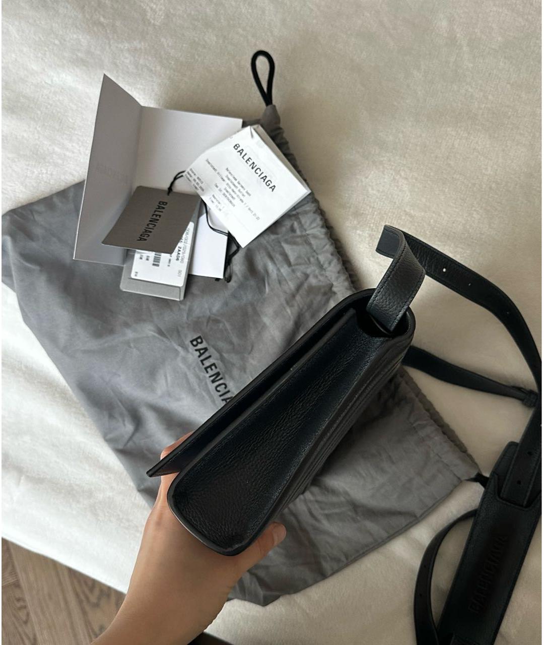 BALENCIAGA Темно-синяя кожаная сумка на плечо, фото 8