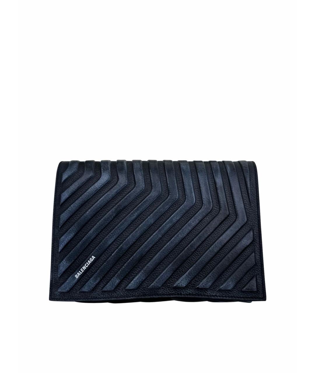 BALENCIAGA Темно-синяя кожаная сумка на плечо, фото 1