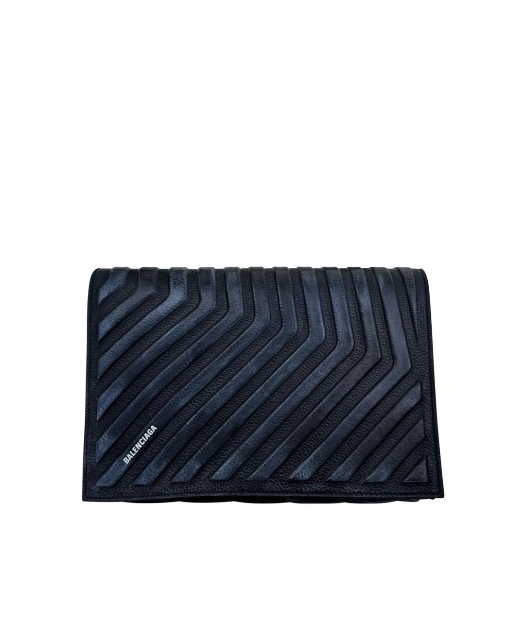 BALENCIAGA Темно-синяя кожаная сумка на плечо, фото 9