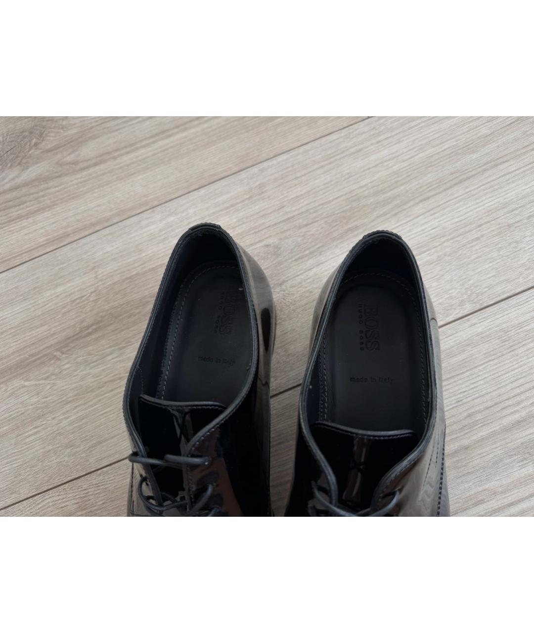 HUGO BOSS Черные кожаные туфли, фото 4