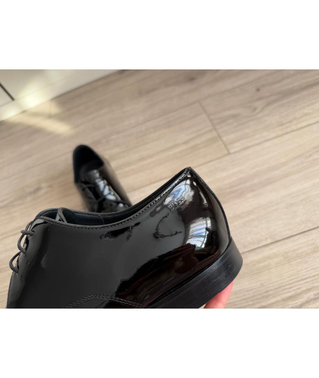 HUGO BOSS Черные кожаные туфли, фото 5