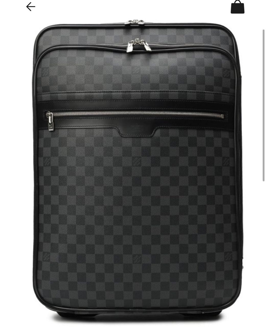 LOUIS VUITTON Серый шерстяной чемодан, фото 9