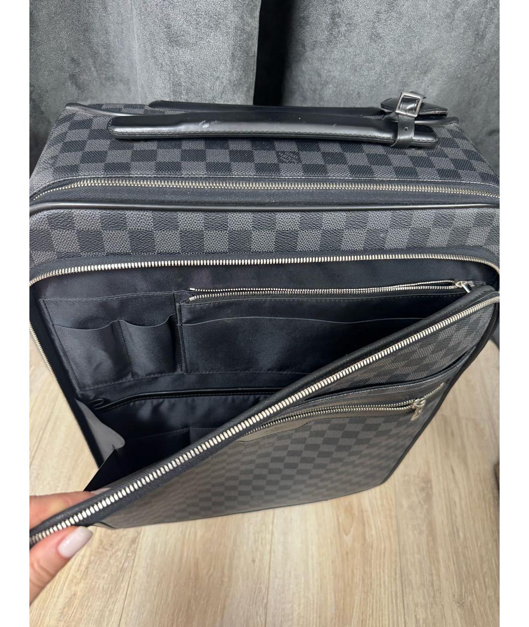 LOUIS VUITTON Серый шерстяной чемодан, фото 6