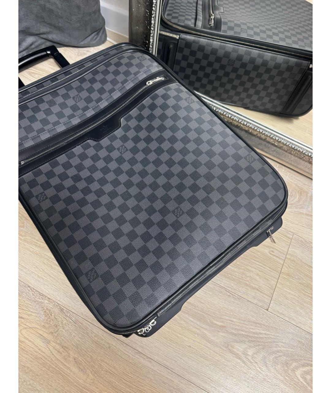 LOUIS VUITTON Серый шерстяной чемодан, фото 4