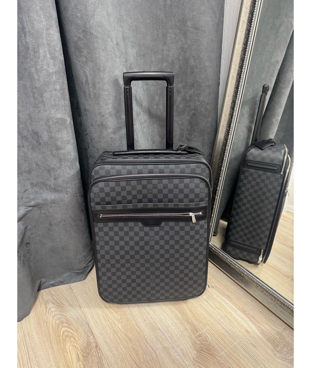 LOUIS VUITTON Серый шерстяной чемодан, фото 3