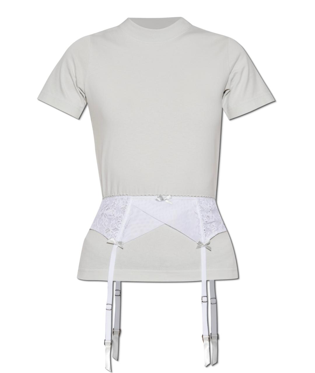 BALENCIAGA Серая хлопковая футболка, фото 1