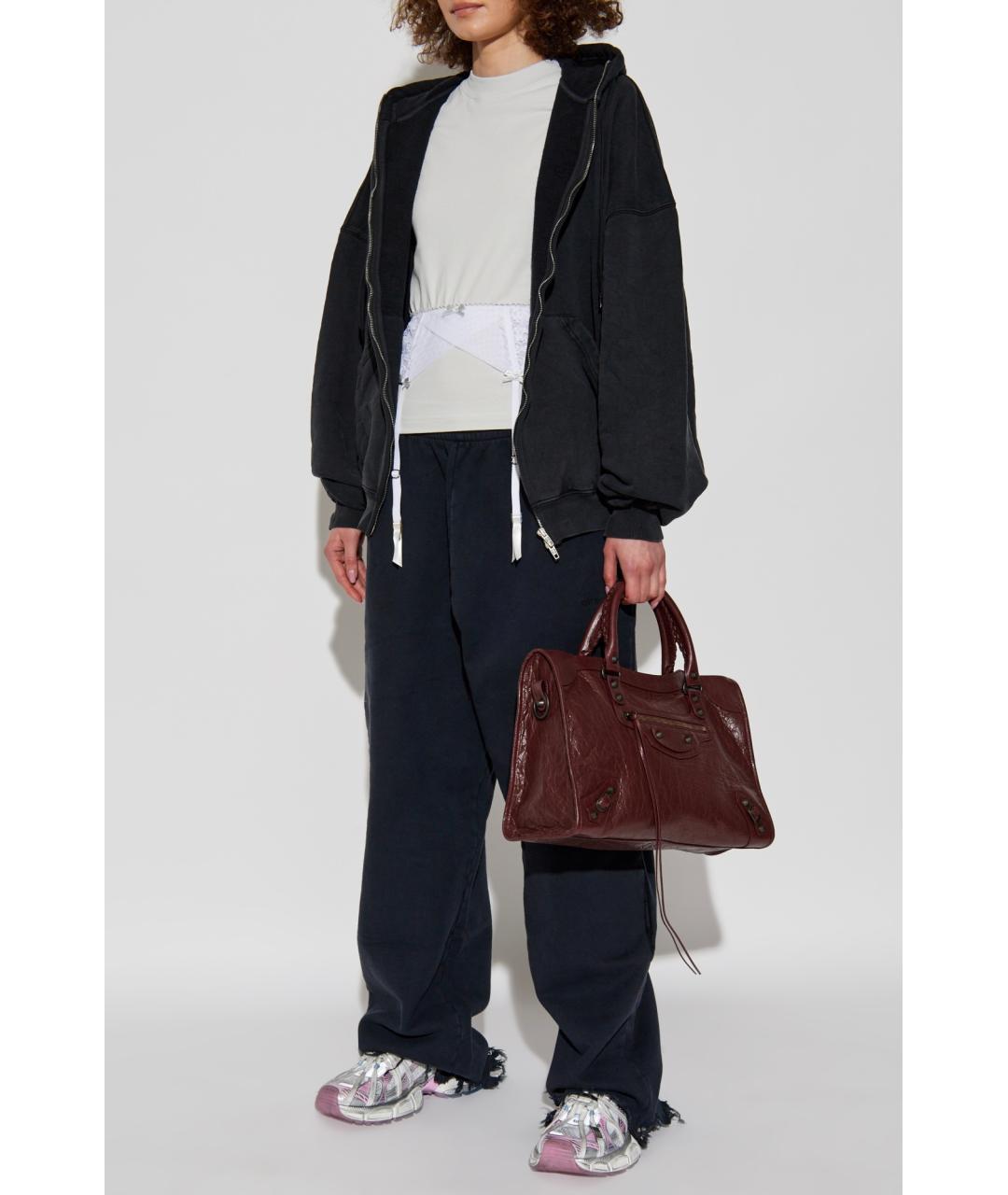 BALENCIAGA Серая хлопковая футболка, фото 3