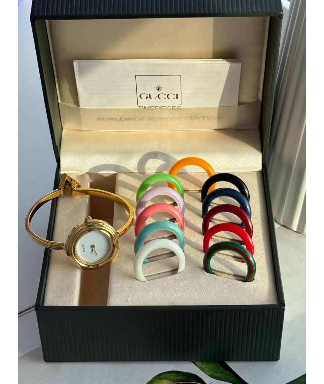 GUCCI Золотые позолоченные часы, фото 3