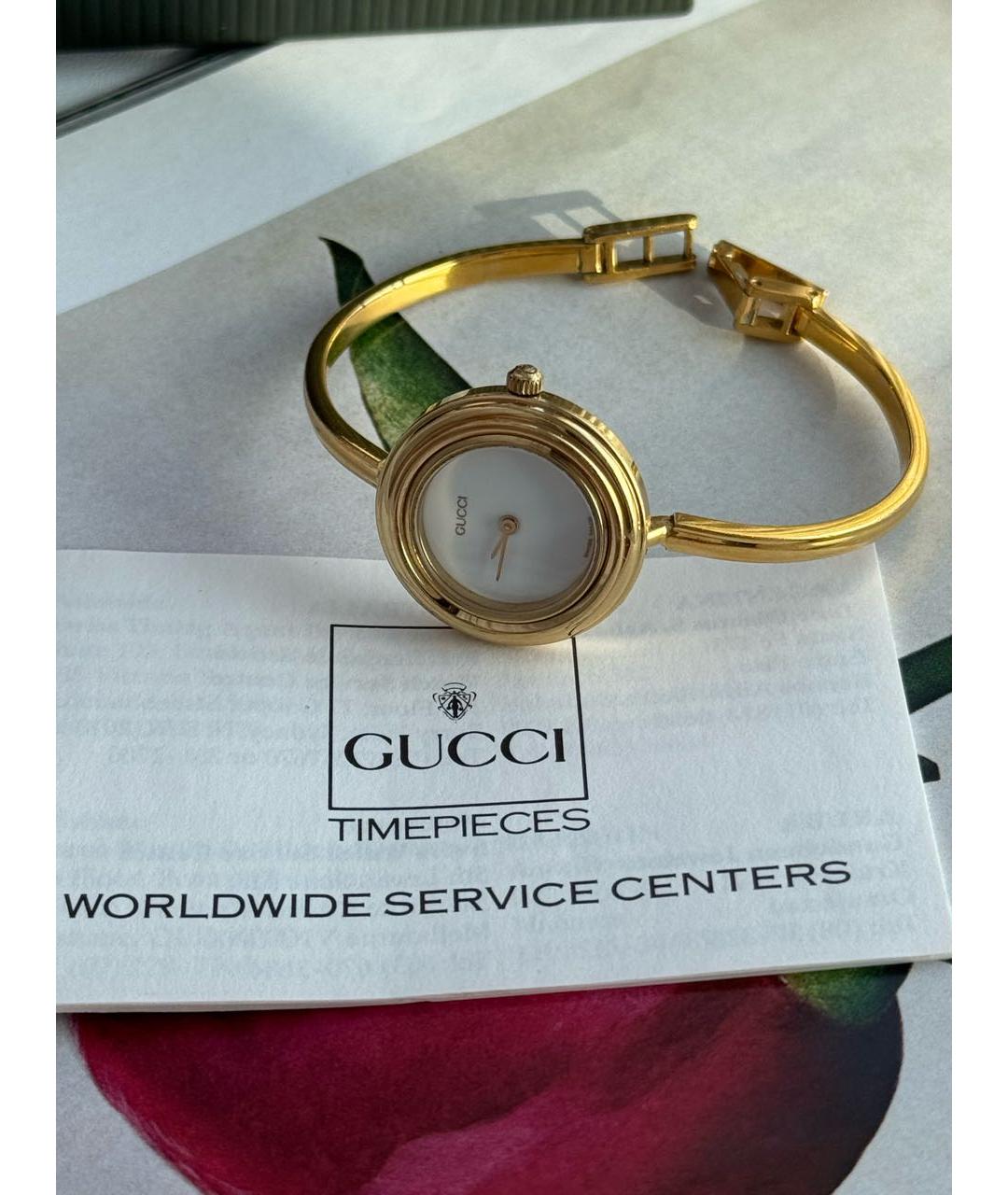 GUCCI Золотые позолоченные часы, фото 5