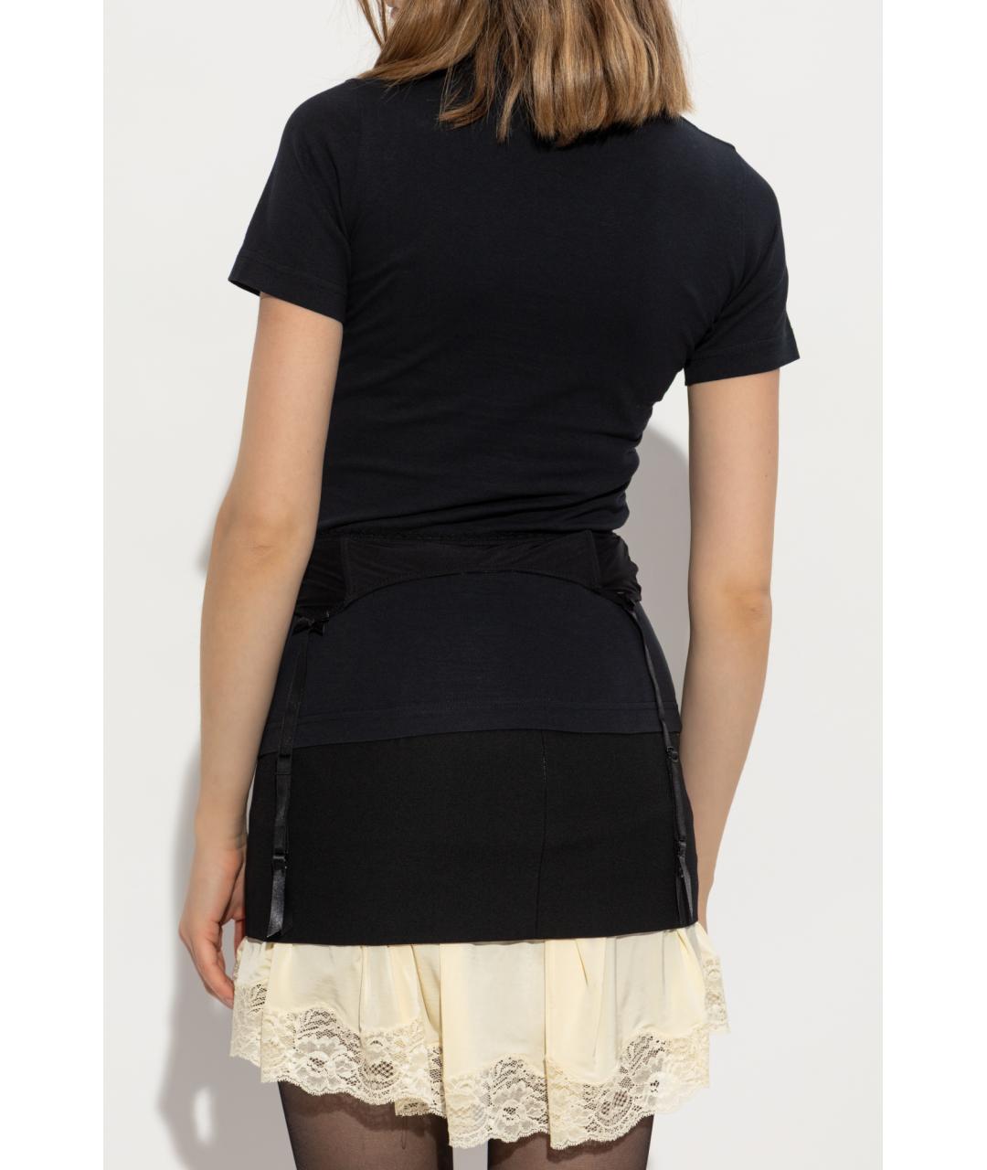 BALENCIAGA Черная хлопковая футболка, фото 3