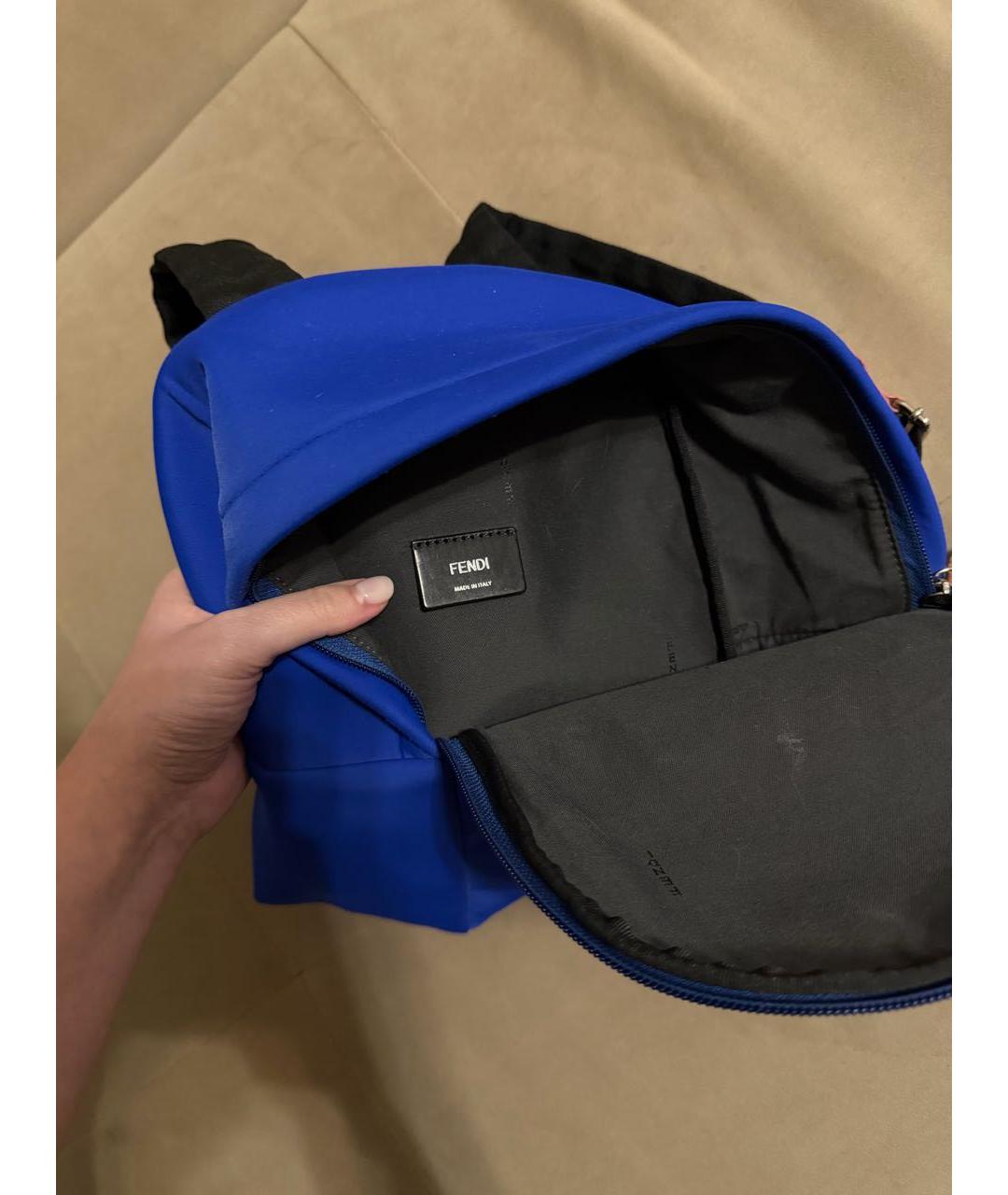 FENDI Синий рюкзак, фото 8