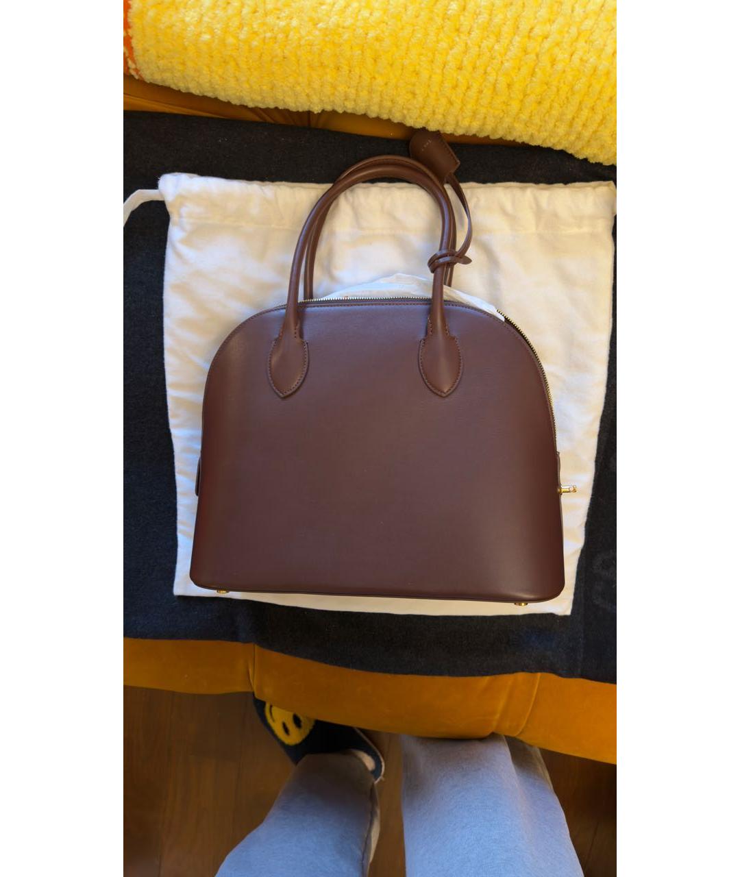 THE ROW Коричневая кожаная сумка тоут, фото 2