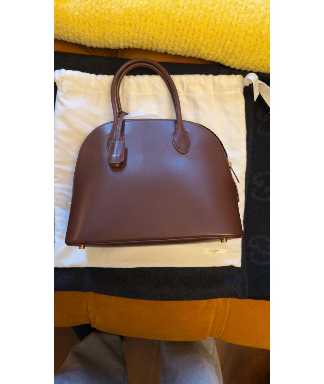 THE ROW Коричневая кожаная сумка тоут, фото 7