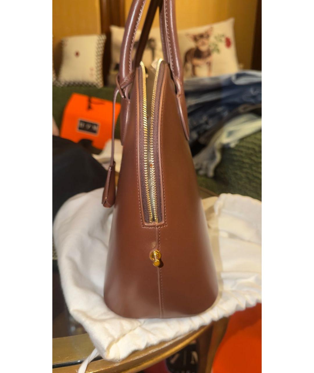 THE ROW Коричневая кожаная сумка тоут, фото 5