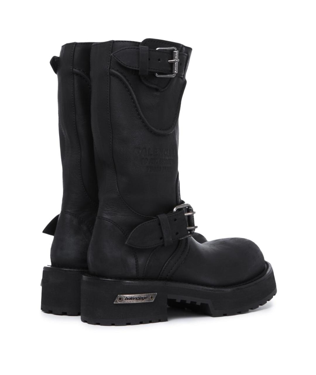 BALENCIAGA Черные кожаные сапоги, фото 8