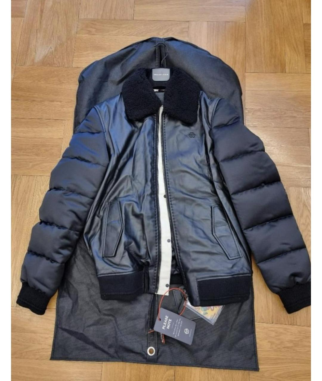 PHILIPP PLEIN Черная кожаная куртка, фото 7