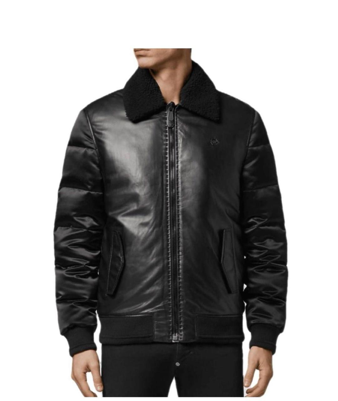 PHILIPP PLEIN Черная кожаная куртка, фото 5