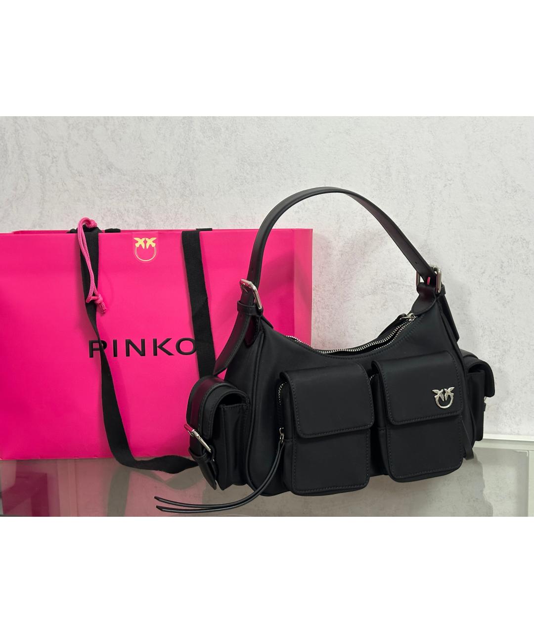 PINKO Черная сумка через плечо, фото 7