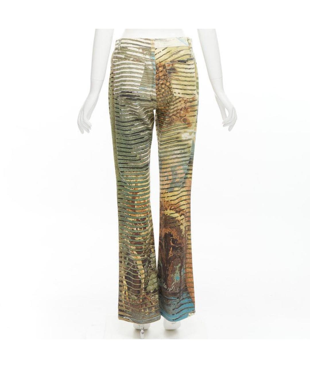 ROBERTO CAVALLI Мульти хлопко-эластановые прямые джинсы, фото 4