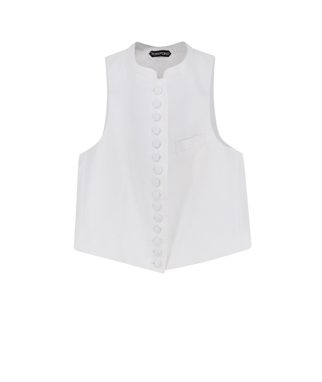TOM FORD Белый хлопковый жилет, фото 1