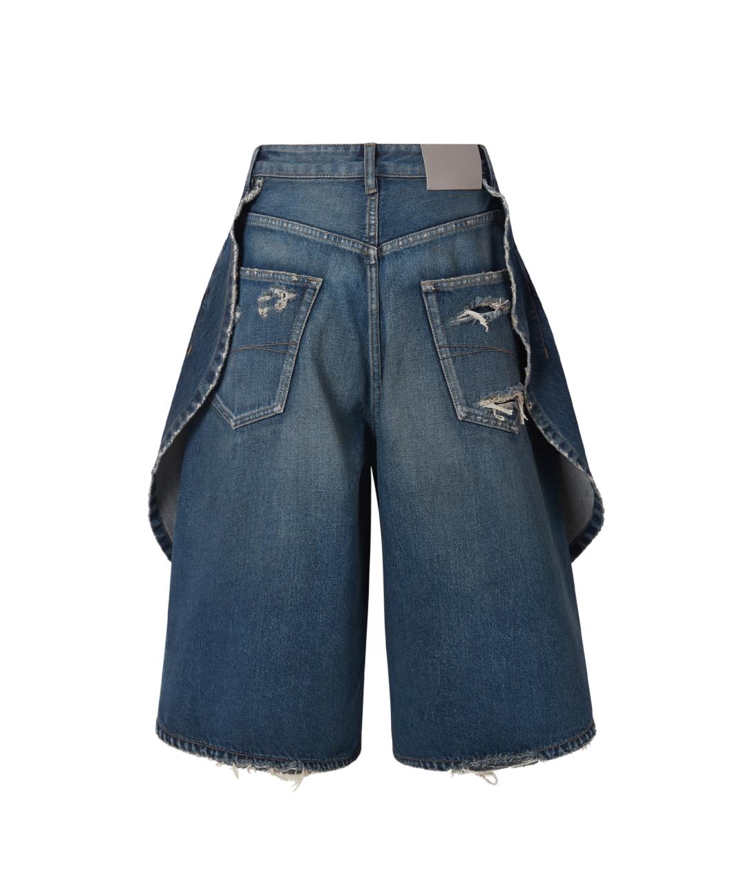 BALENCIAGA Синие хлопковые шорты, фото 2