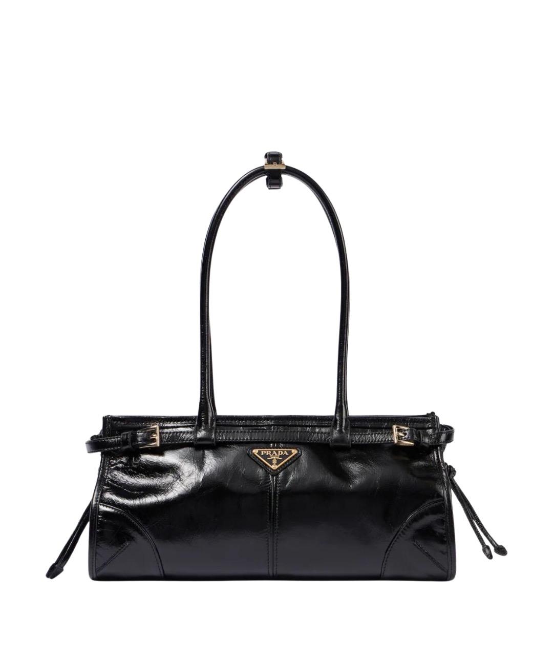 PRADA Черная кожаная сумка через плечо, фото 1