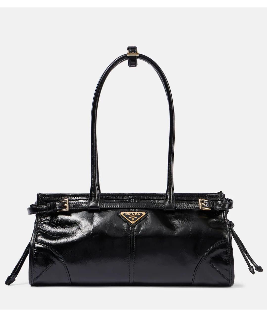 PRADA Черная кожаная сумка через плечо, фото 7