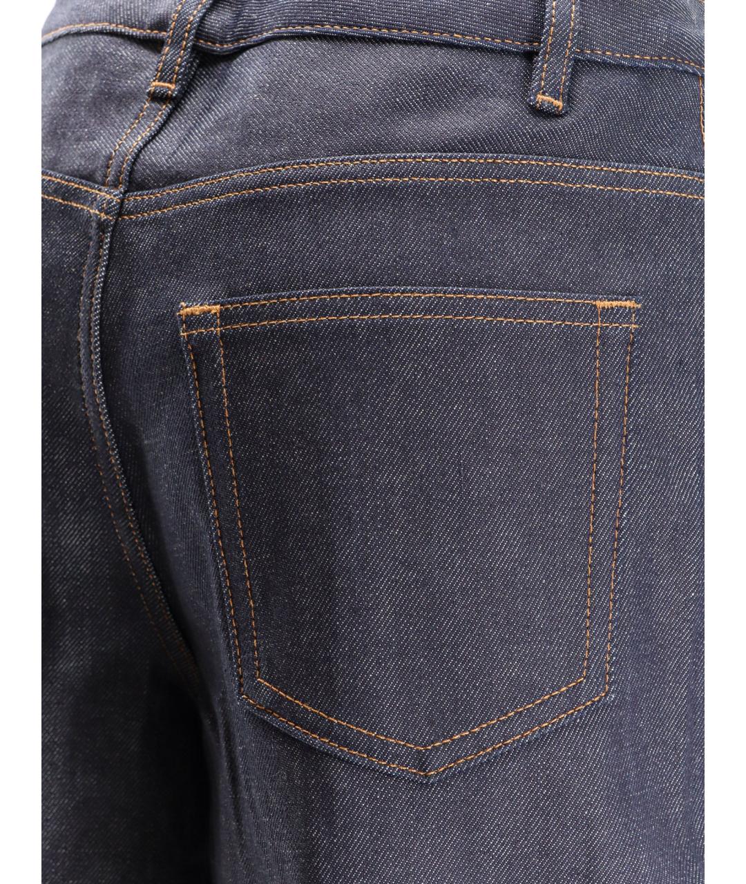 A.P.C. Синие хлопковые прямые джинсы, фото 3