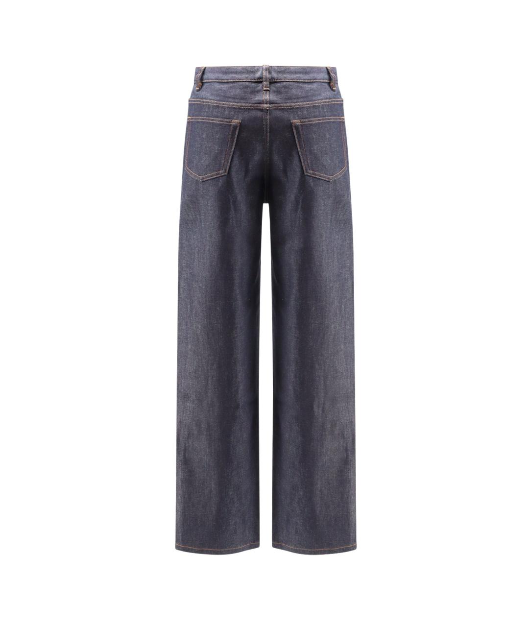 A.P.C. Синие хлопковые прямые джинсы, фото 2