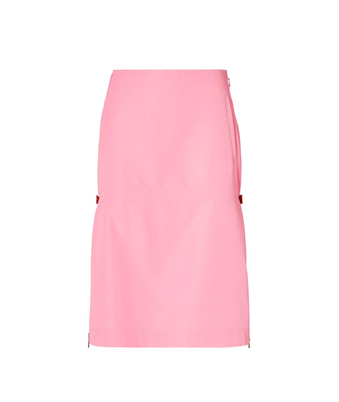 FENDI Розовая вискозная юбка миди, фото 1